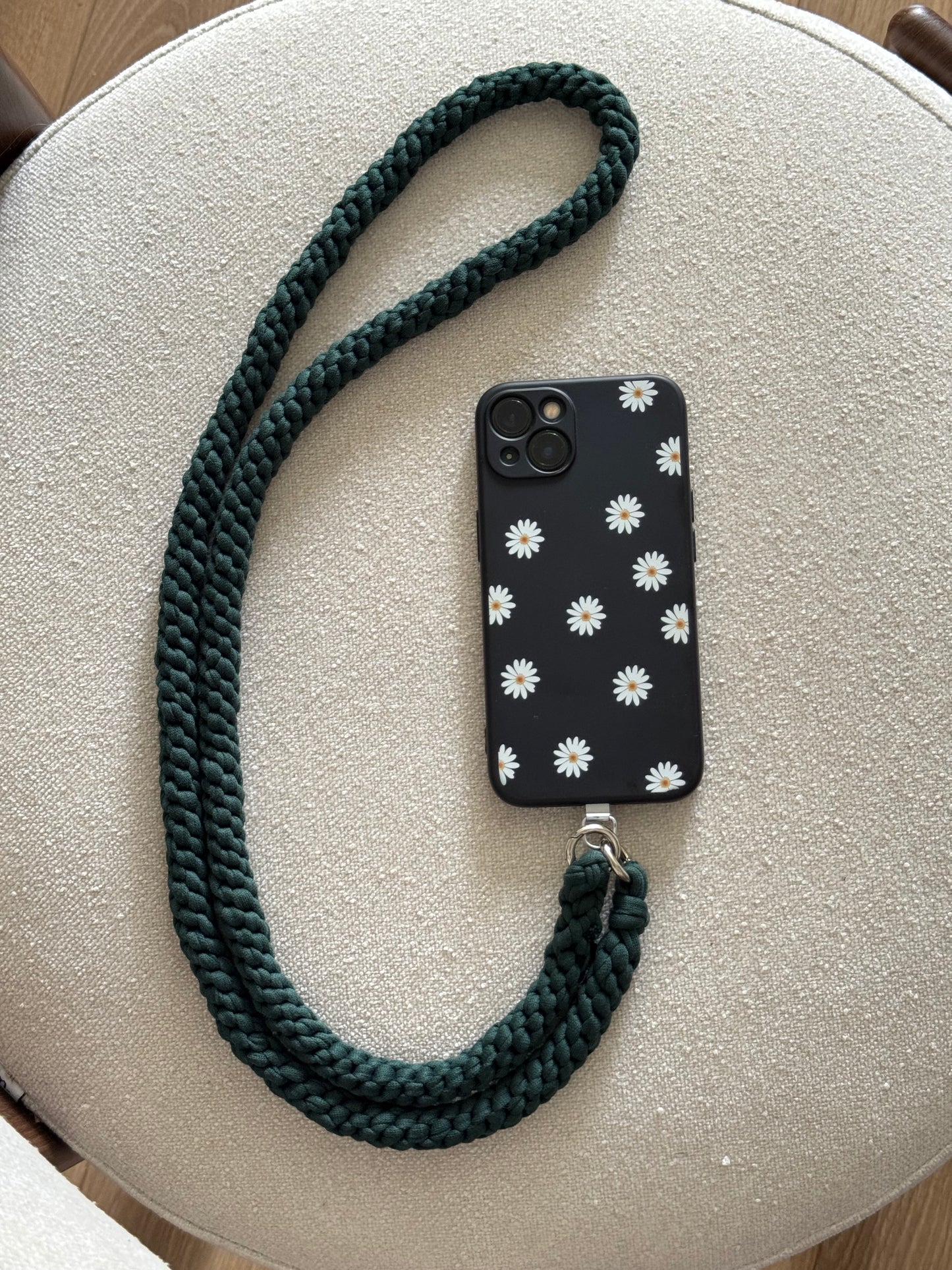 Cordon téléphone - vert sapin