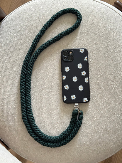 Cordon téléphone - vert sapin